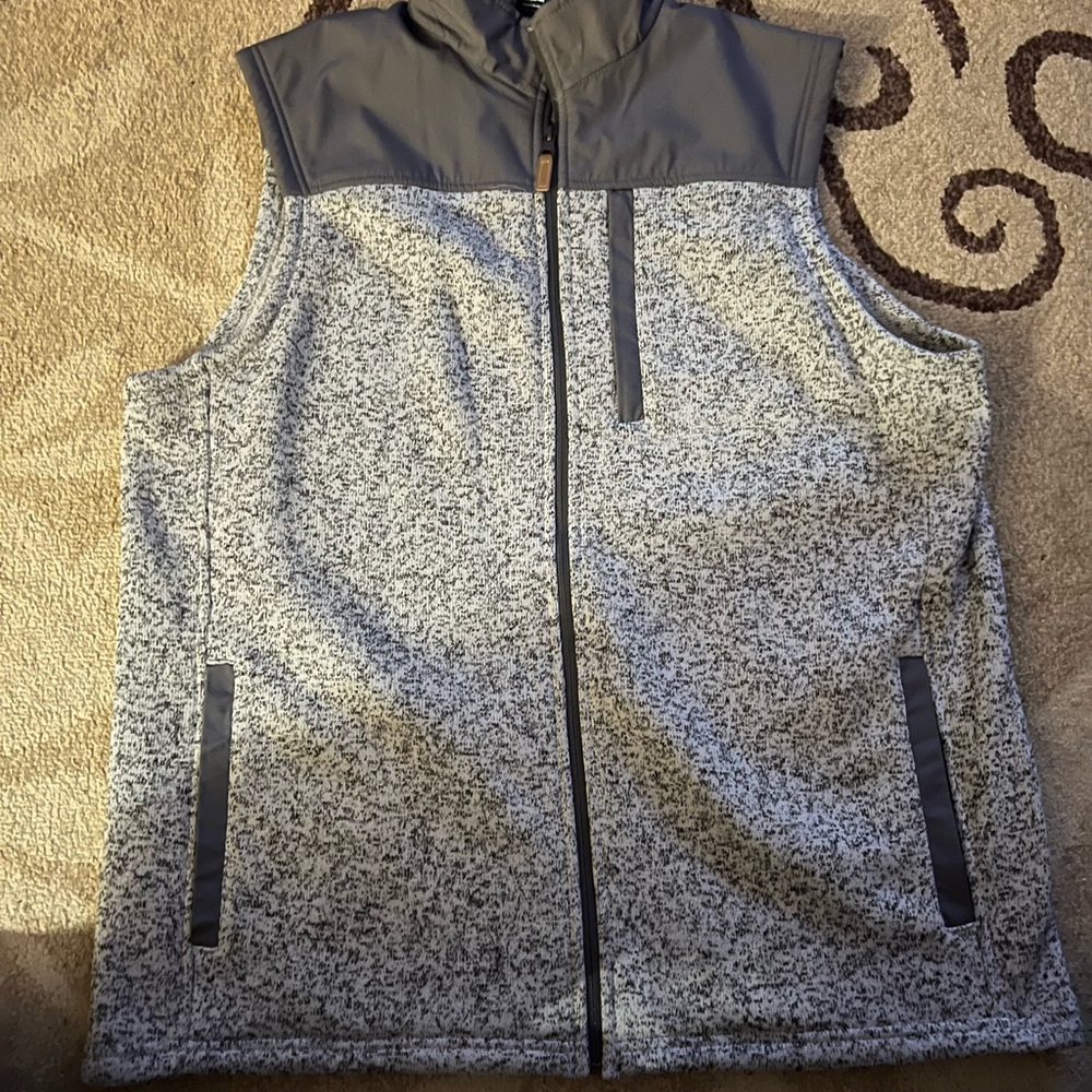 George Gray and Black Men's Full Zip Vest Size XL
